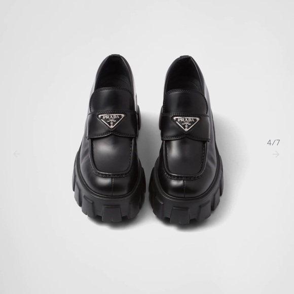 Prada Shoes Vintage Prada Chunky Loafers Brushed Leather 85 Poshmark